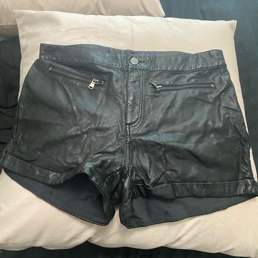 Faux Leather Shorts